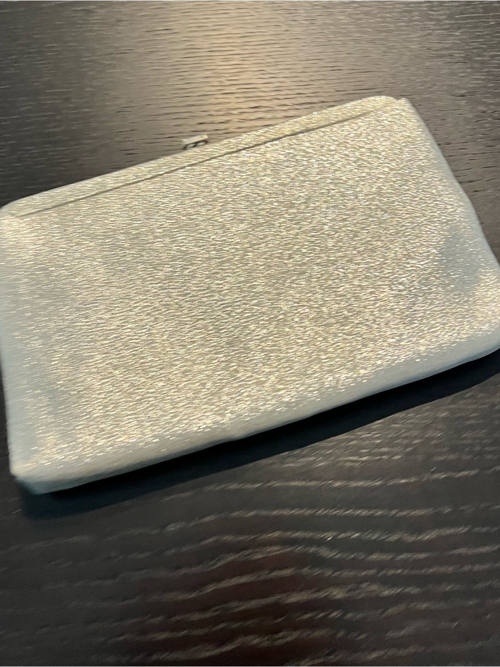 Vintage Shimmery Silver Evening Clutch
